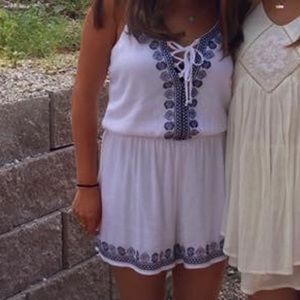 COPY - White Romper with blue embroidery from Nor…